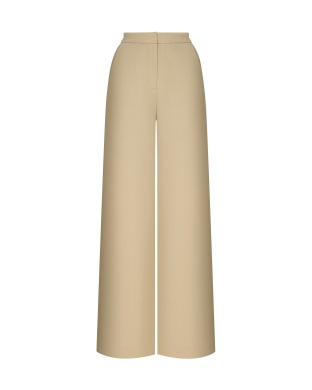 Beige straight cut pants