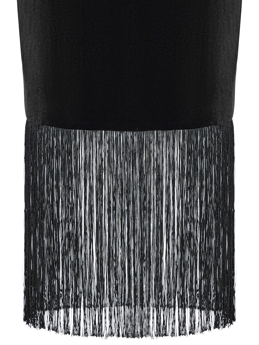 Black velvet skirt
