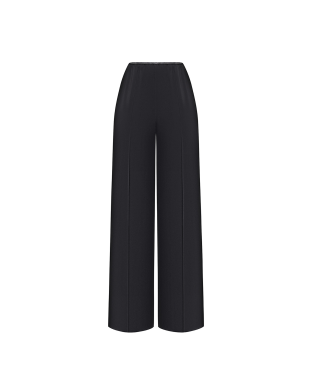 Black satin trousers