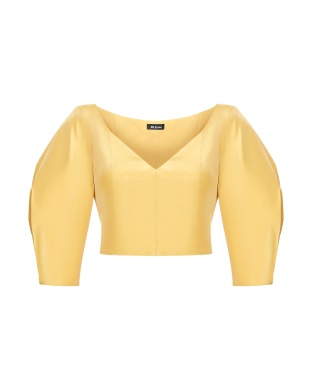 Golden yellow shade corset top