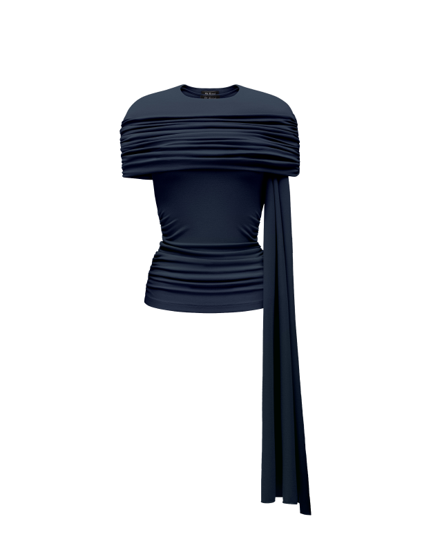 Blue cape top