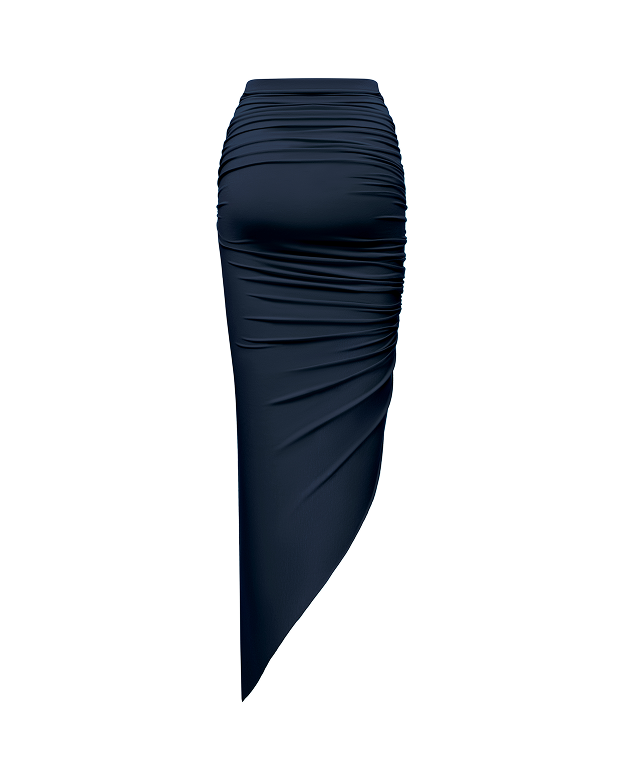 Blue skirt with belt