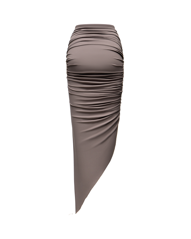Beige skirt with belt