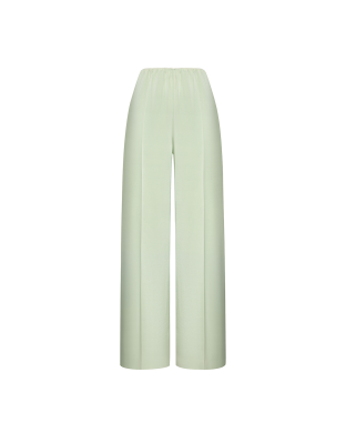 Pistachio satin trousers