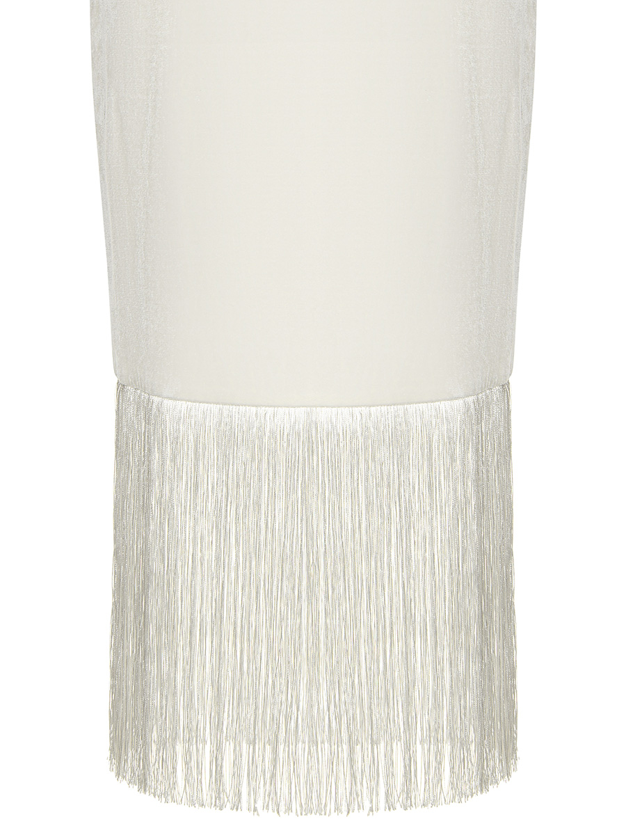 White velvet skirt