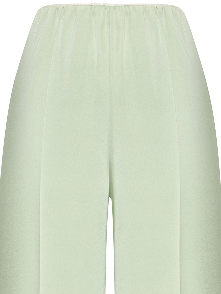 Pistachio satin trousers