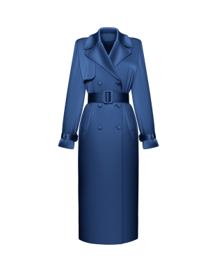 Blue satin cloak