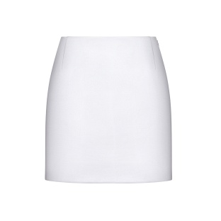 Silver satin skirt