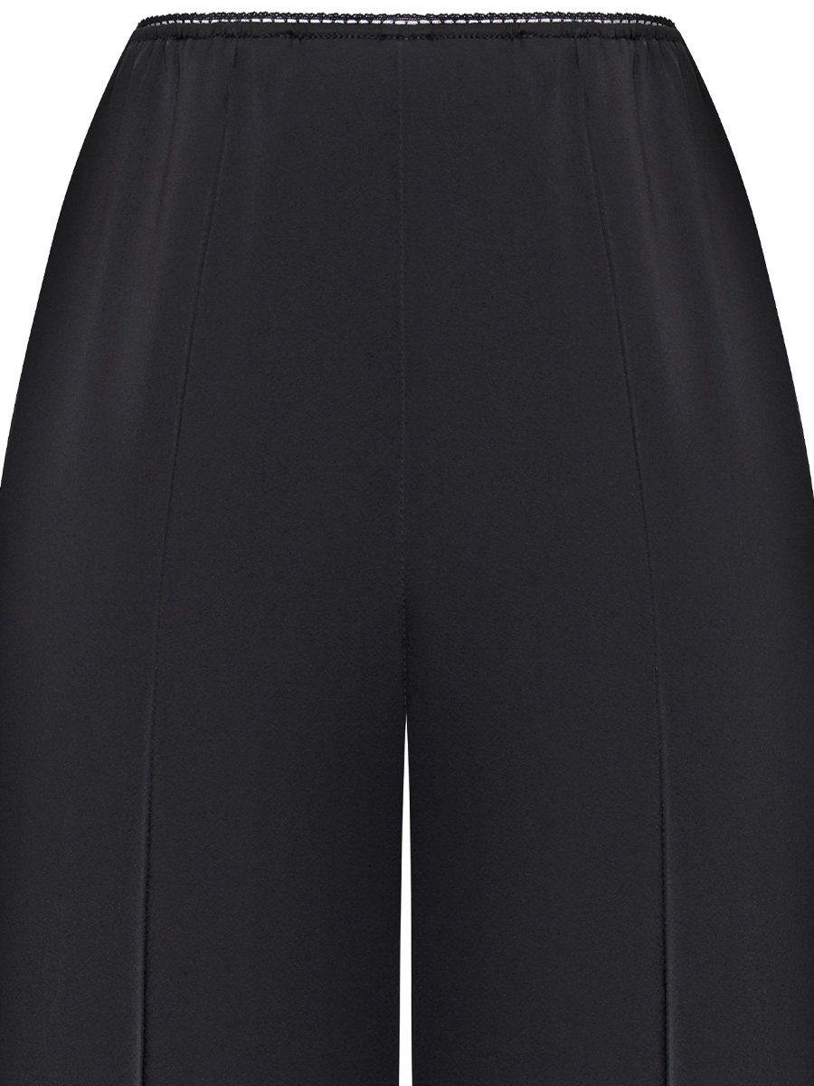 Black satin trousers