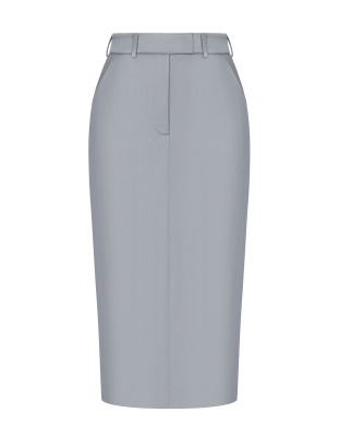 Gray skirt wool