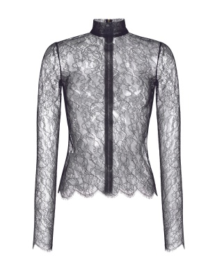 Black lace turtleneck