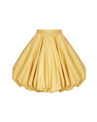 Golden yellow shade airy mini skirt