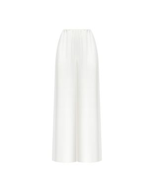White satin trousers