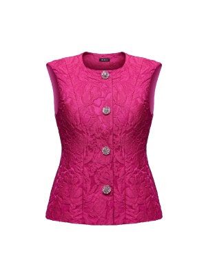 Jacquard vest pink
