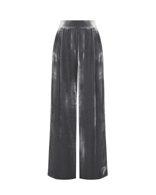 Gray velvet trousers