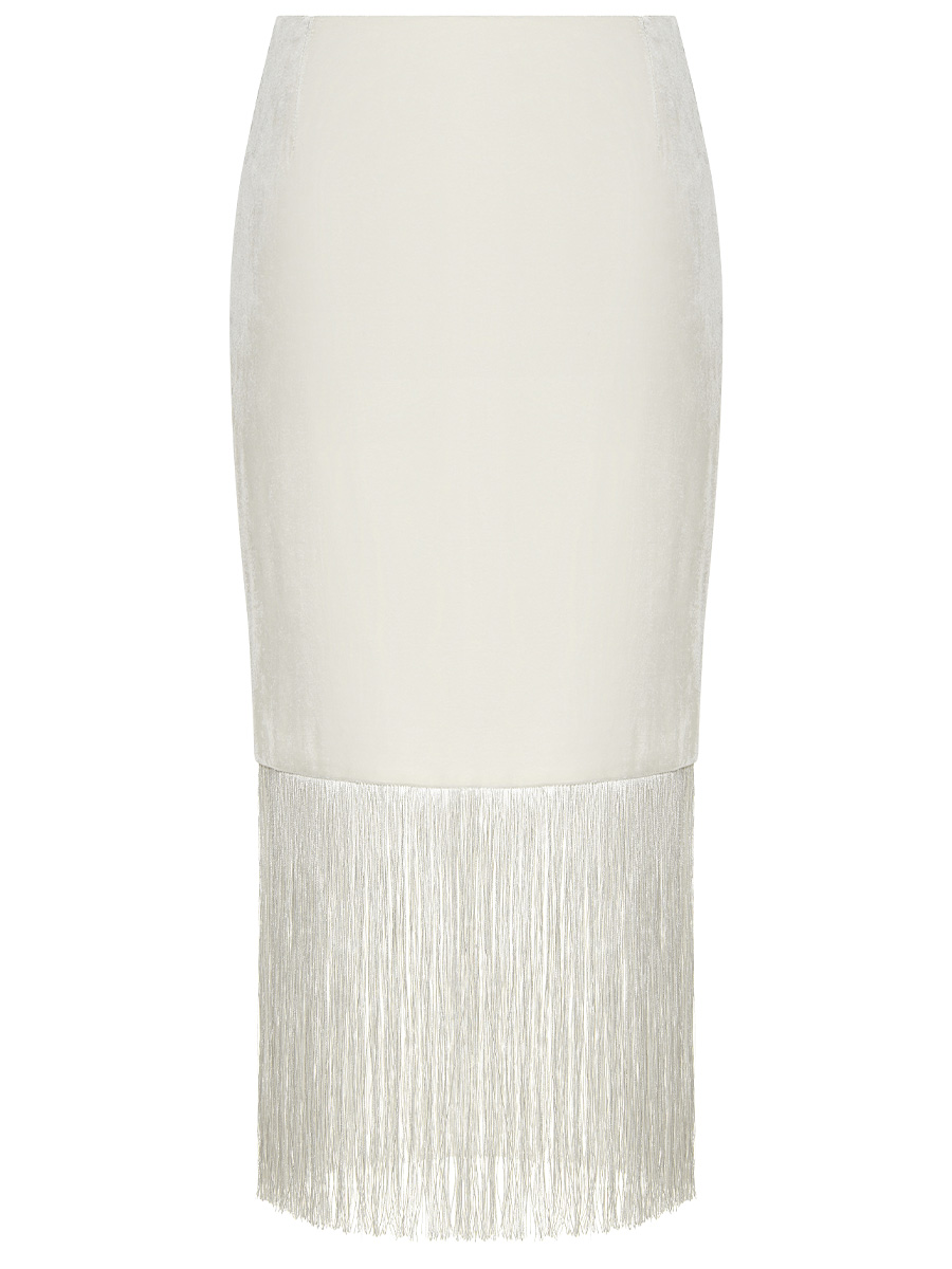 White velvet skirt