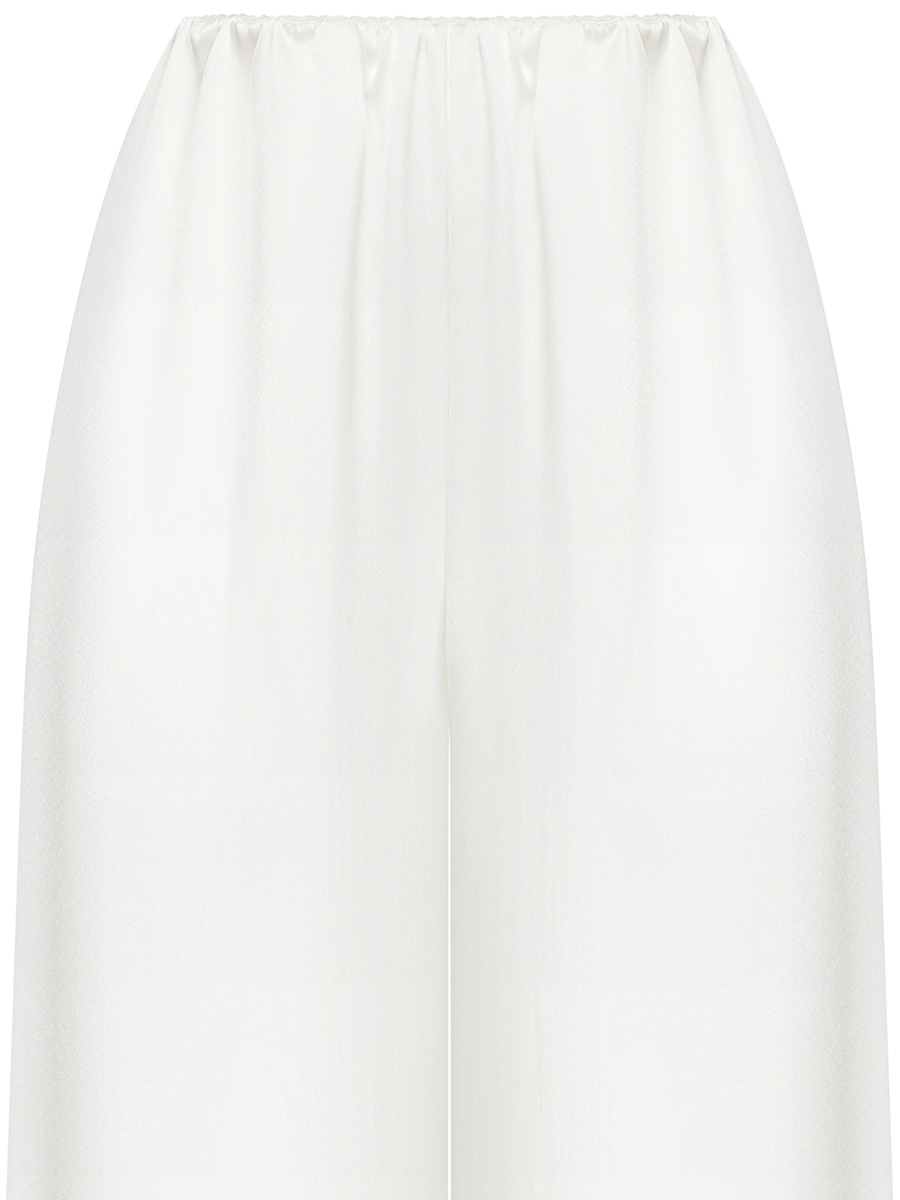 White satin trousers